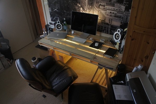 bureau sympa en palette