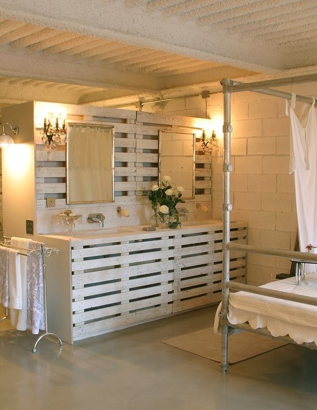 comment faire une salle de bain en palette